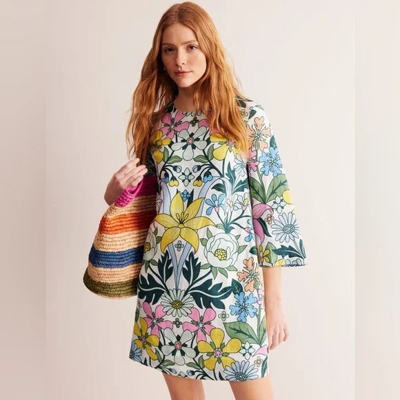 Boden | Dresses | Boden Flare Linen Short Dress | Poshmark